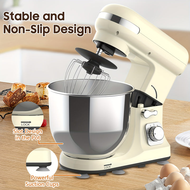 Advwin Stand Mixer, 6.5L Kitchen Food Mixer, 1400W 6 Speed Electric Mixer with Tilt Head Pulse, Home Stand Mixer for Housewives, Can Make Dough&Mix Food&Whip Egg Whites/Cream/Butter Chef Machine