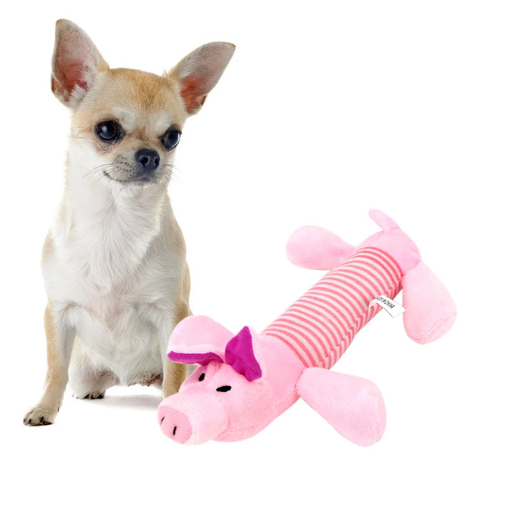 Dog Cat Fleece Toys Elephant Duck Pig  Chicken Legs  Pet Funny Plush Toys Fit for All Pets Popular Squeak Chew Sound Dolls