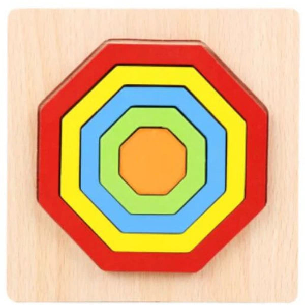 Montessori Baby Toy Kids 3D Wooden Ball Hammer Puzzles Early Learning Baby Games Toy Educational Children Birthday New Year Gift