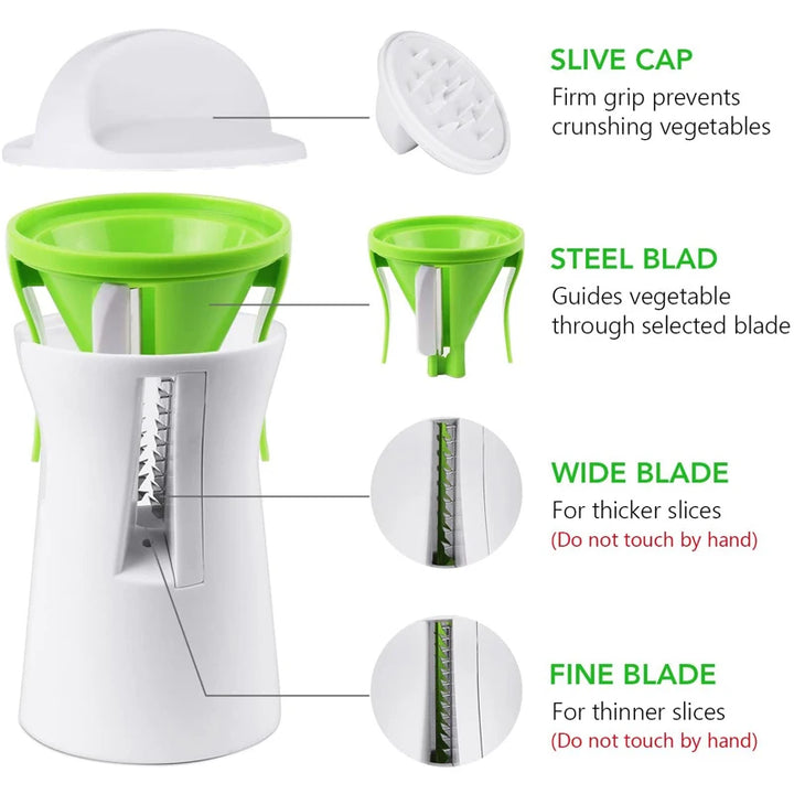 Heavy Duty Spiralizer Vegetable Slicer Vegetable Spiral Slicer Cutter Zucchini Pasta Noodle Spaghetti Maker KC0335