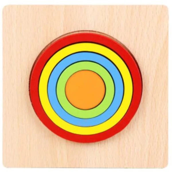 Montessori Baby Toy Kids 3D Wooden Ball Hammer Puzzles Early Learning Baby Games Toy Educational Children Birthday New Year Gift