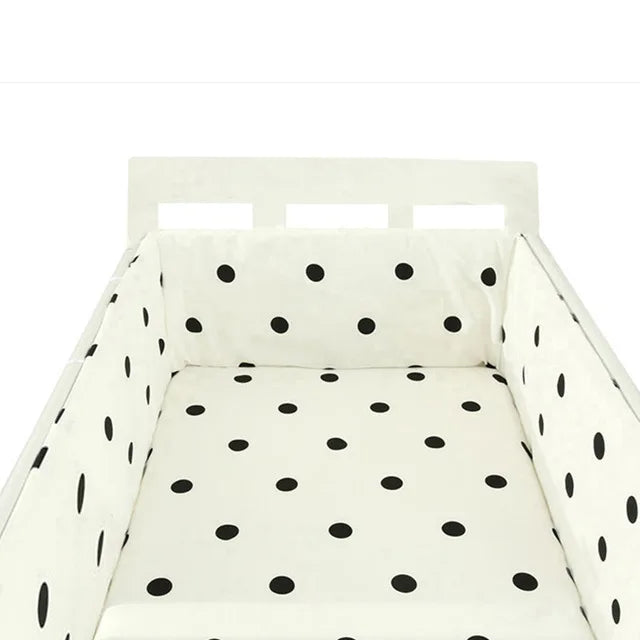 Nordic Stars Baby Bed Thicken Bumpers Zipper Design One-piece Crib Around Cushion Cot Protector Pillows 200*30 CM