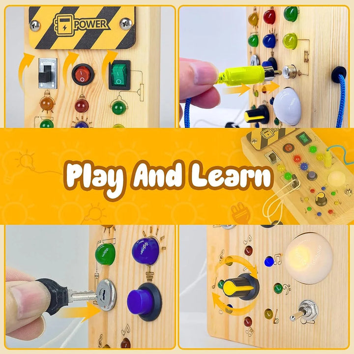 Montessori Busy Board - Sensory Travel Toy