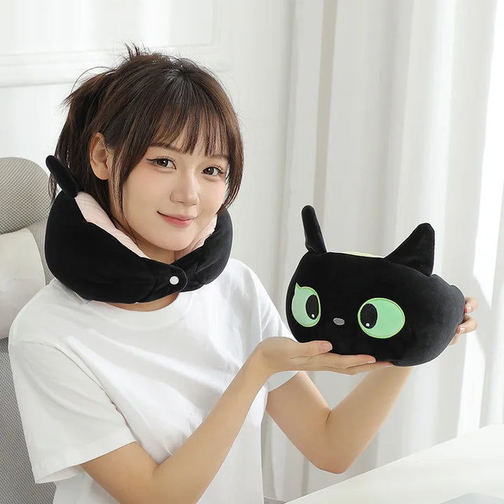 New Cartoon U-shaped Car Pillow Neck Pillow Set Office Neck Pillow Travel Lunch Break Pillow