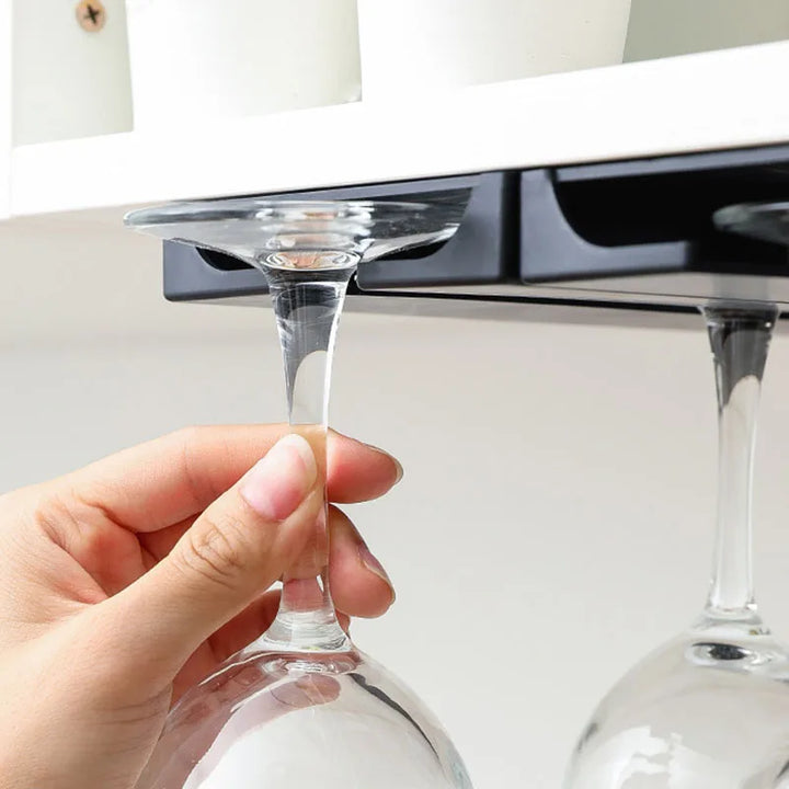 Bar Wine Glass Rack - Non-drilled Cup Holder In Kitchen and Dining Room,Upside-down Rack for Household Wine Glasses