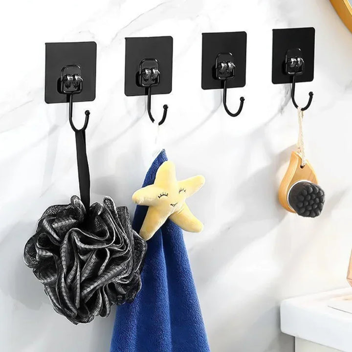 Self Adhesive Hooks Rotating Waterproof Strong Sticker Holder Wall Door Storage Hanging Hook Kitchen Bathroom Organizer