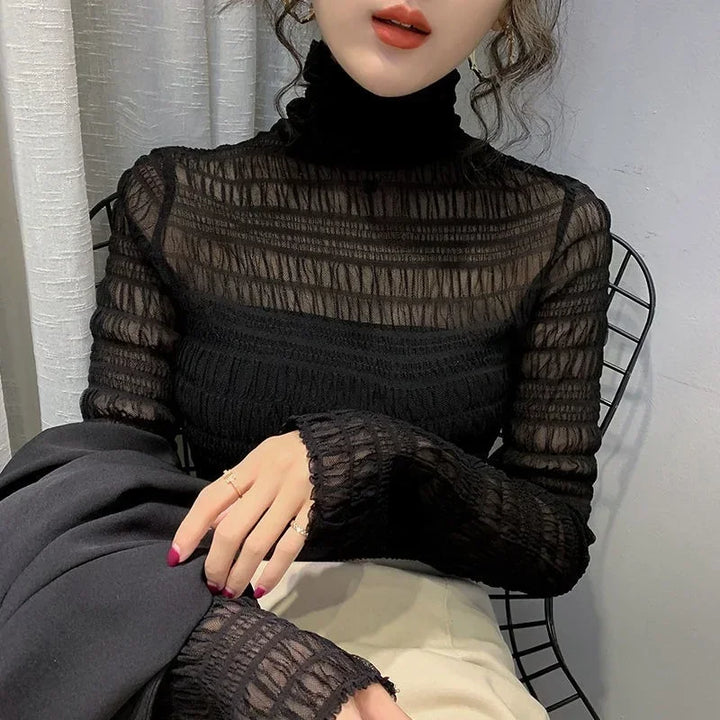 New Transparent Lace Blouse