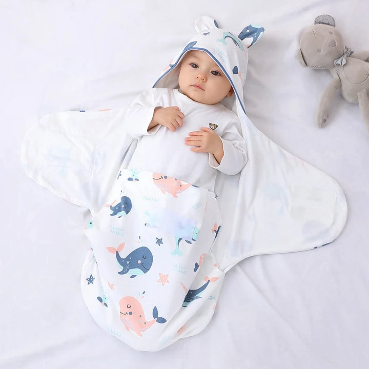 Newborn Baby Wrap Blankets Soft Baby Sleeping Bags Newborn Bedding Cartoon Sleep Sack Baby Swaddle Blanket 0-6 Months