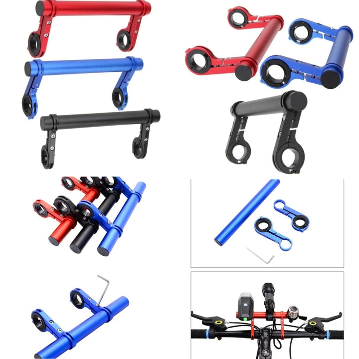 10/20/30cm Bicycle Handlebar Extended Bracket Bicycle Headlight Mount Bar Computer Holder Lamp Support Rack Alloy Stand