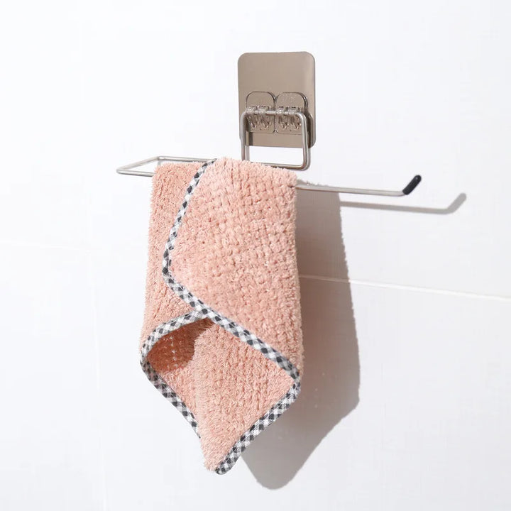 1pcs Kitchen Paper Towel Holder Adhesive Toilet Paper Rack Towel Hanger Tissue Dispenser Roll Napkin Cabinet Storage Accessories