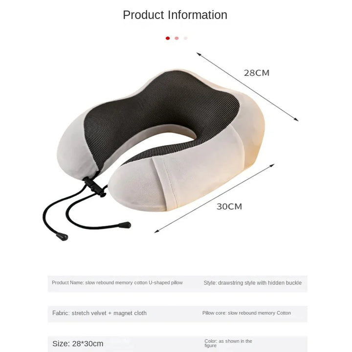 U Shaped Memory Foam Neck Pillows Soft Travel Pillow Massage Neck Pillow Sleeping Airplane Pillow Cervical Healthcare Bedding