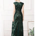 Elegant Vintage Sequin Maxi Dress: Wedding & Party Wear