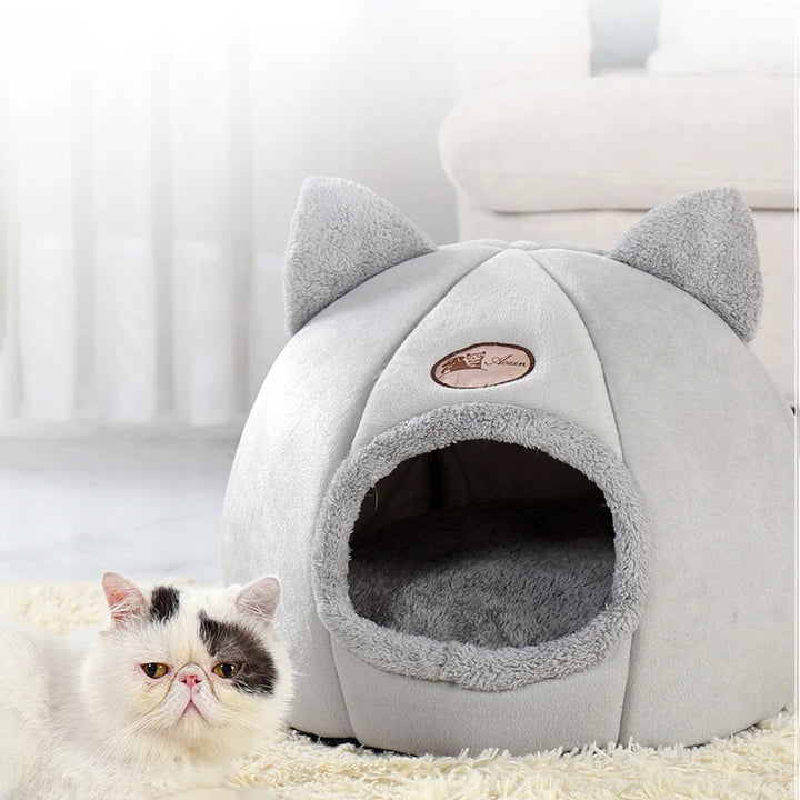 New Deep Sleep Comfort In Winter Cat Bed Iittle Mat Basket Small Dog House Products Pets Tent Cozy Cave Nest Indoor