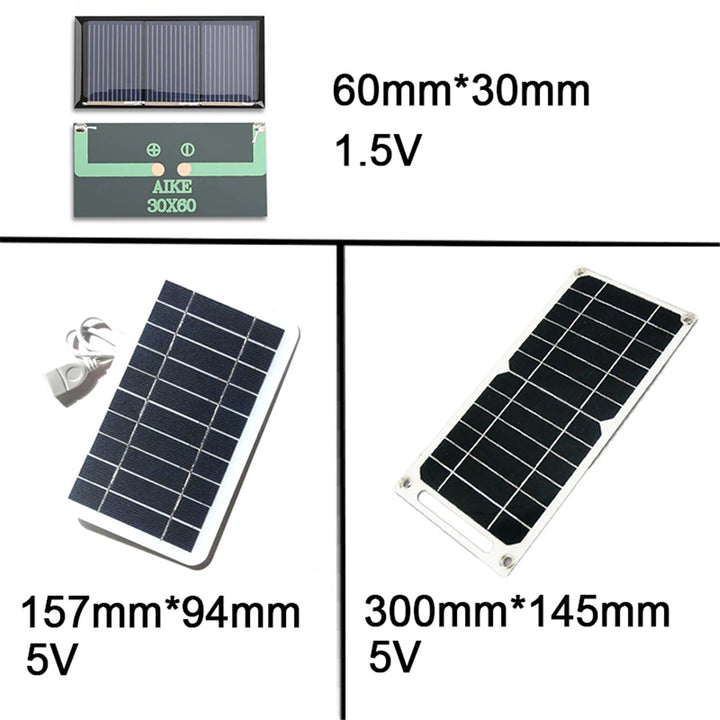 5V 10W Solar Panel Output USB Outdoor Portable Solar System Cell Phone Charger Solar Panel Battery Module Power Panel Enlarged 1