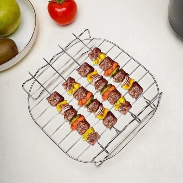 Air Electric Fryer Accessories 430 Stainless Steel Double Layer Grill Rack Steam Rack Air Fryer Rack