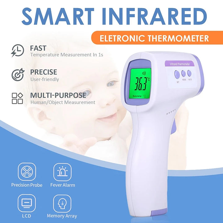 Digital Forehead Thermometer Non-Touch for Children, Baby, Parents: Fast, Accurate Readings, Fever Detection