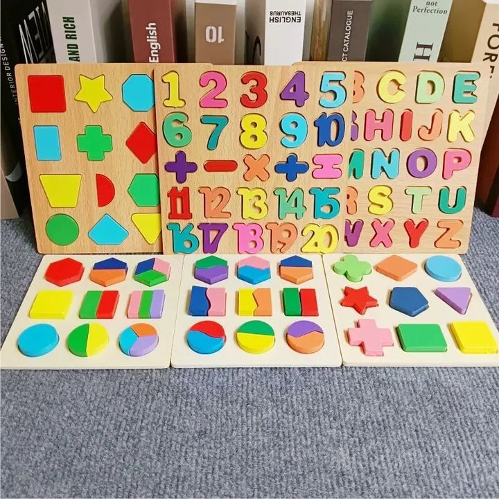 Wooden Puzzle Montessori Toys - Early Learning