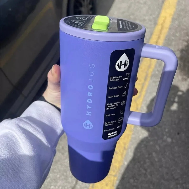 Traveler Tumbler 32OZ/40OZ Straw Lid Stainless Steel Vacuum Insulated Car Mug Double Wall Thermal Iced Travel