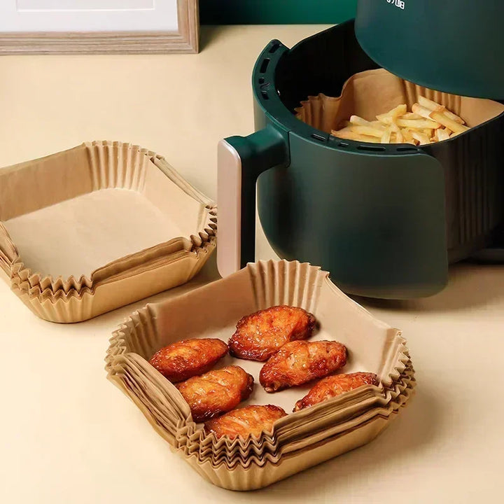 Disposable Air Fryer Paper Non-Stick Kitchen Baking Airfryer Mat Oilproof Micro-wave Barbecue Pad Baking Paper Liner Accessories