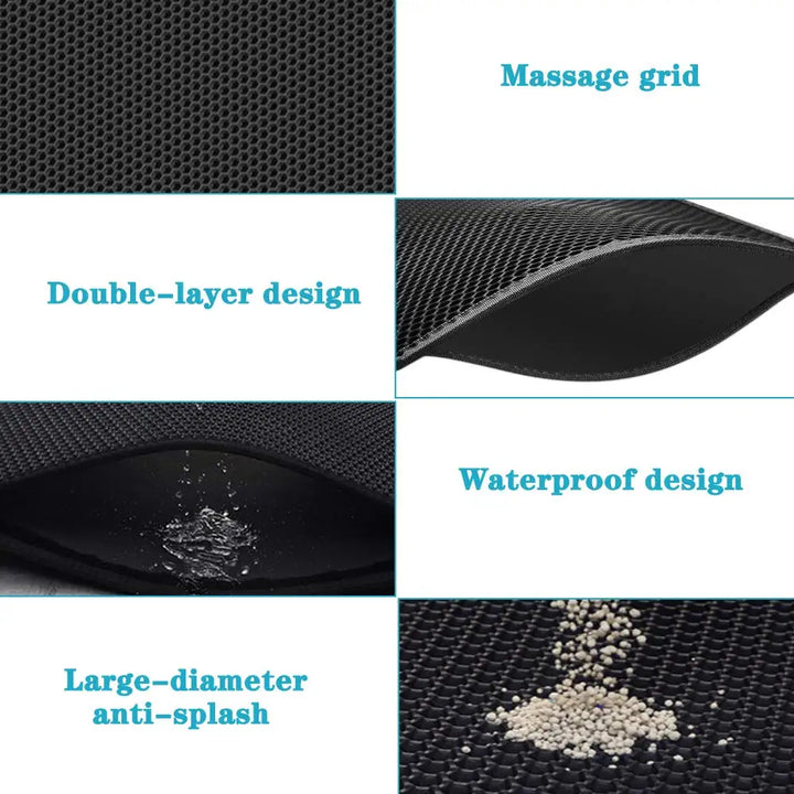 Ultimate Cat Litter Mat: Waterproof, Non-Slip, and Washable - Plus Bonus Gift!