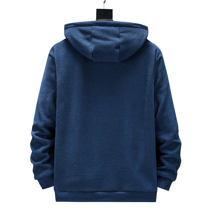 Plus Size Men's Fleece Cardigan Hoodie