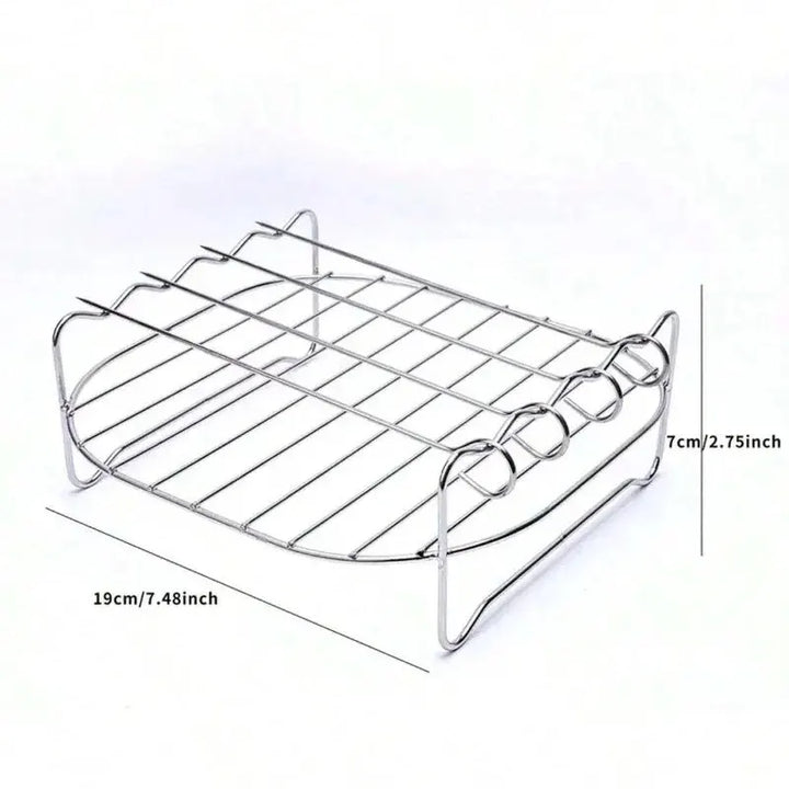 Air Electric Fryer Accessories 430 Stainless Steel Double Layer Grill Rack Steam Rack Air Fryer Rack