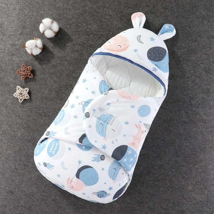 Newborn Baby Wrap Blankets Cartoon Baby Sleeping Bags Soft Envelope For Newborn Cute Baby SleepSack 0-6 Months