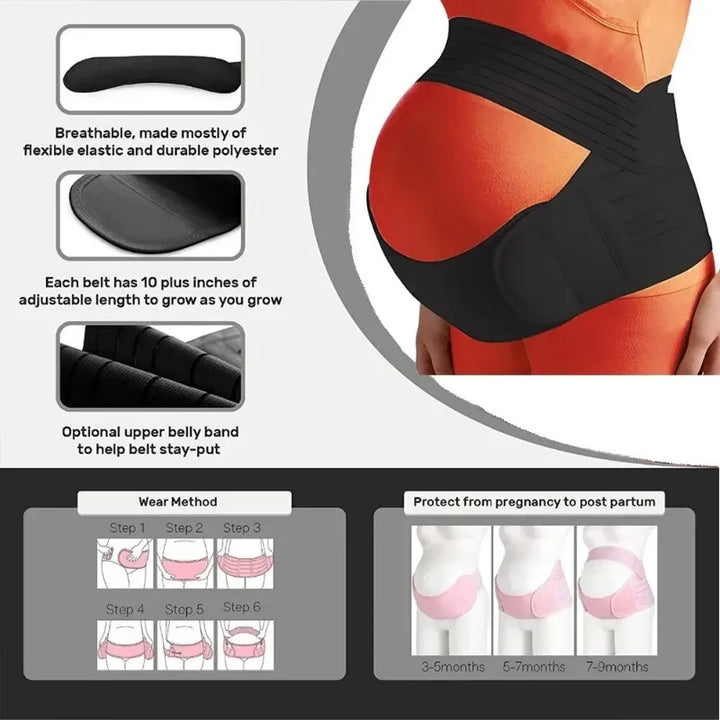 Pregnant Women Support Belly Band Back Clothes Belt Adjustable Waist Care Maternity Abdomen Brace Protector Pregnancy