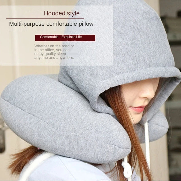 U-shaped Hooded Travel Home Pillows Car Seats Office Aircraft Pillows Neck Pillows Lightweight Sleeping Pads Popular New Models