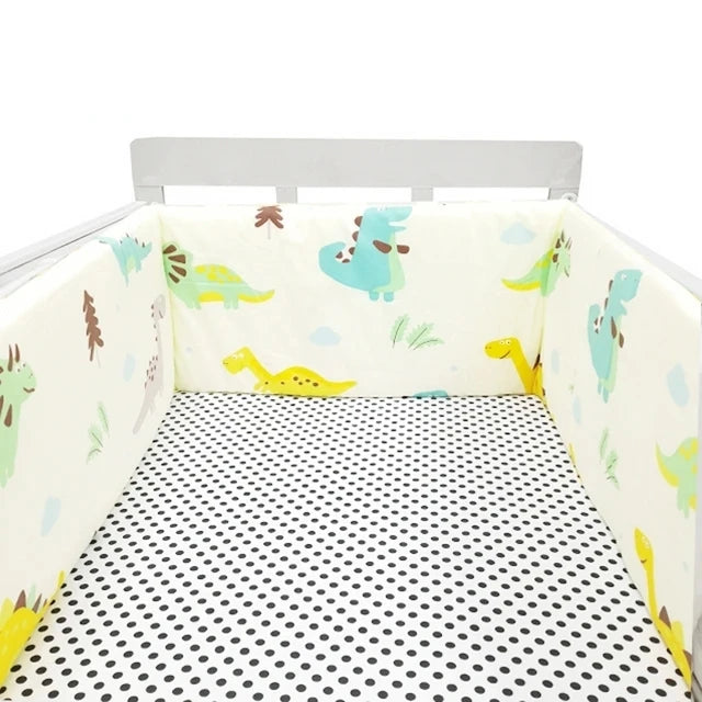 Nordic Stars Baby Bed Thicken Bumpers Zipper Design One-piece Crib Around Cushion Cot Protector Pillows 200*30 CM