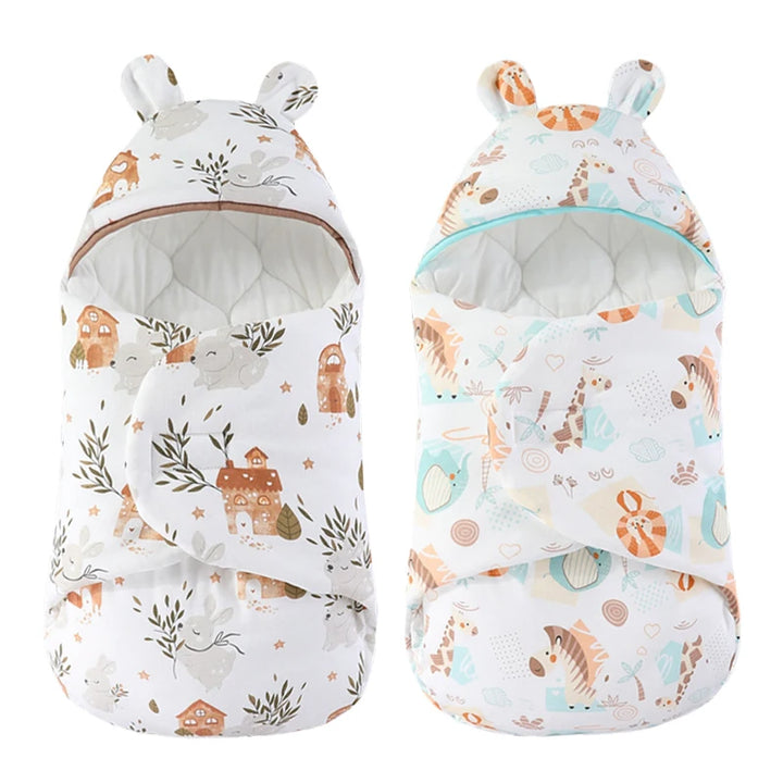 Spring Newborn Baby Wrap Blankets Cartoon Baby Sleeping Bags Soft Envelope For Newborn Cute Baby SleepSack 0-6 Months