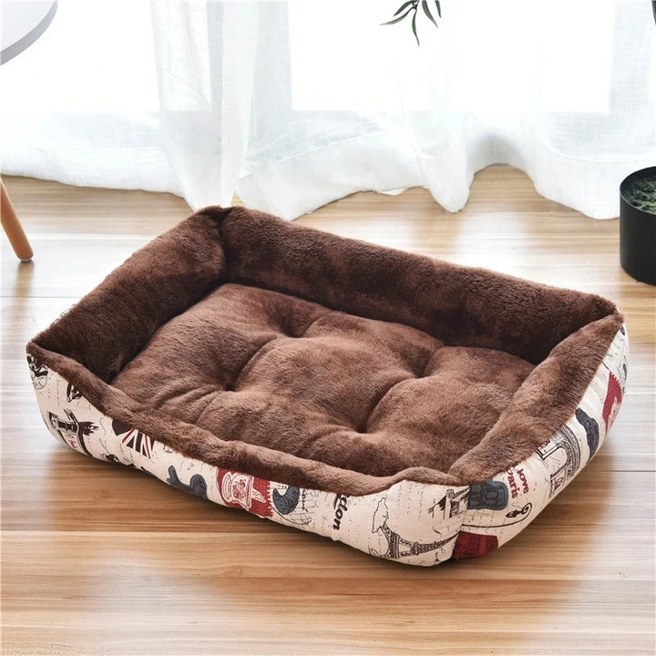 Pet Large Dog Bed Warm House Candy-colored Square Nest Pet Kennel For Small Medium Large Dogs Cat Puppy Plus Size Dog Baskets