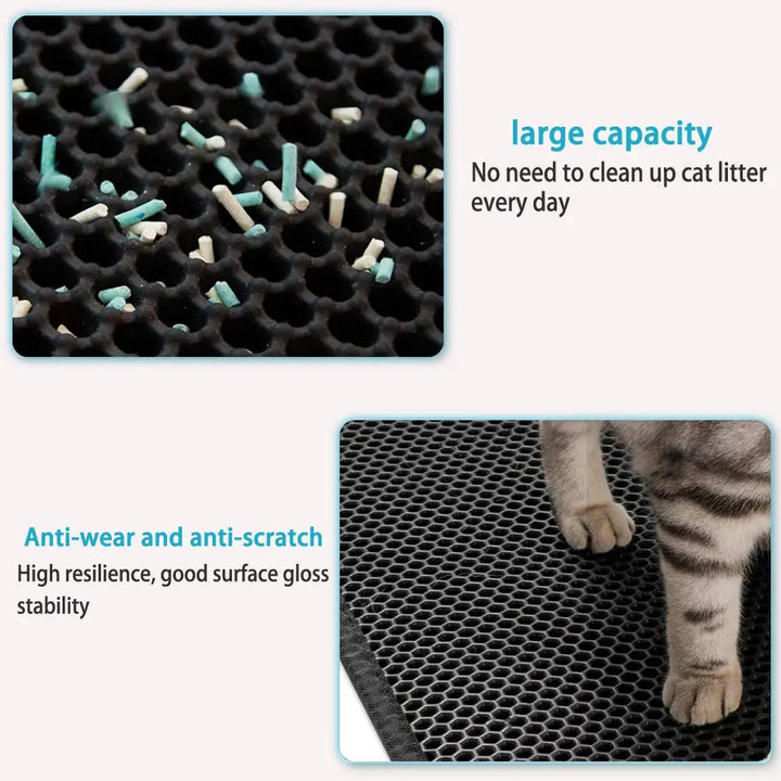 Ultimate Cat Litter Mat: Waterproof, Non-Slip, and Washable - Plus Bonus Gift!