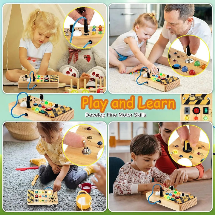 Montessori Busy Board - Sensory Travel Toy