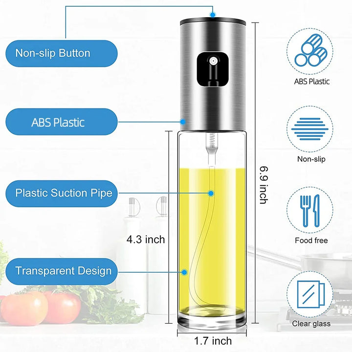 Barbecue Glass Mixing Condiment Bottle Vinegar Soy Sauce Spray Oiler Seasoning Condiment Bottle kitchen set Oil Dispenser