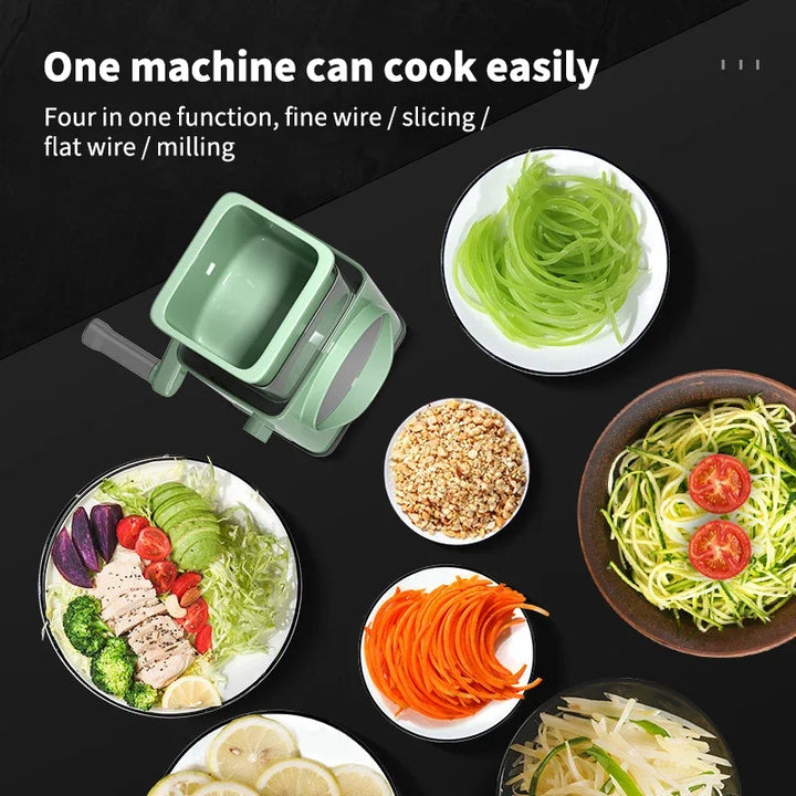 Storm Hand Cranked Vegetable Chopper Versatile Slicer Strips Julienne Dicer Vegetable Fruit Slicer and Grater Kitchen Gadgets