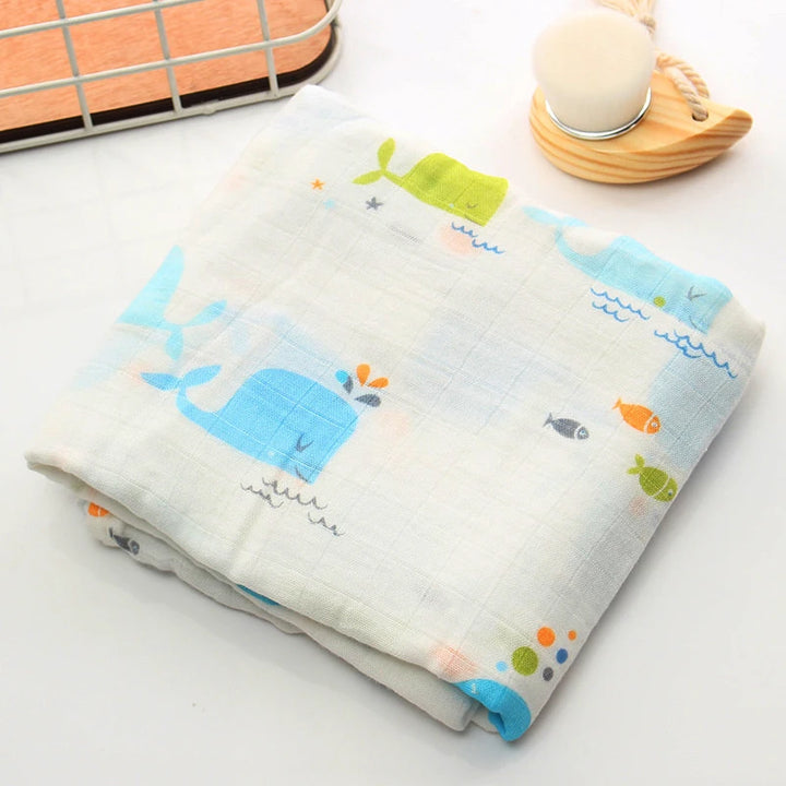 70x70cm Baby Blanket Ultra Soft Organic Cotton Newborn Swaddle Wrap Dual Layers Infant Feeding Burp Cloth Towel Scarf Baby Stuff