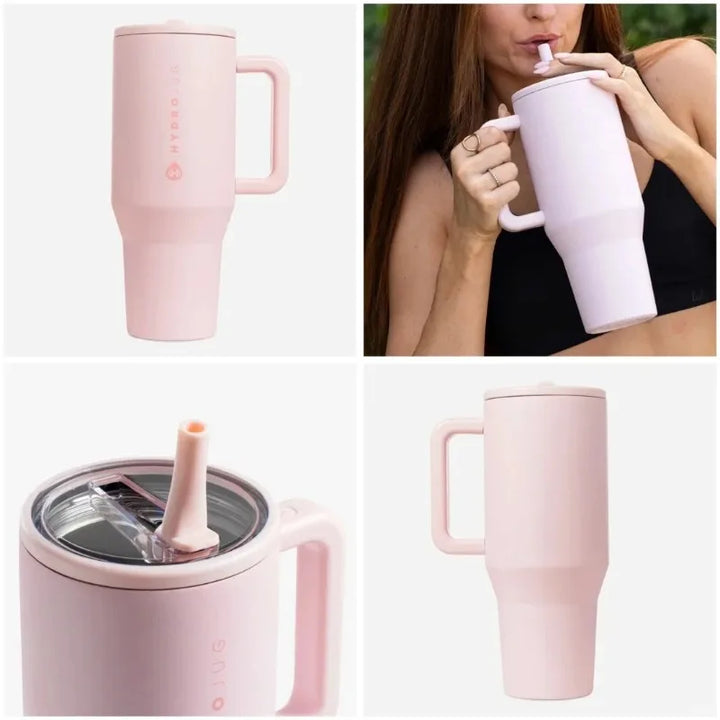 Traveler Tumbler 32OZ/40OZ Straw Lid Stainless Steel Vacuum Insulated Car Mug Double Wall Thermal Iced Travel