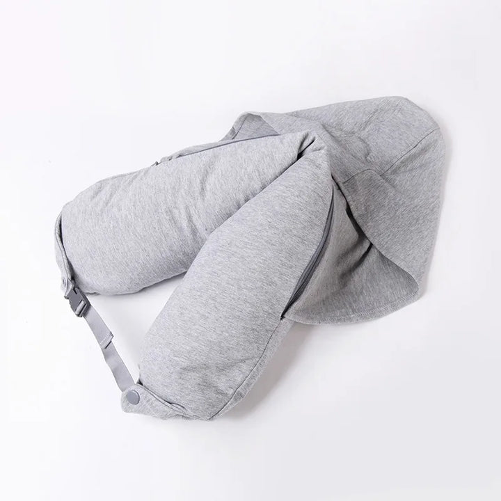 New Design Travel Pillow with Hat for Airplanes - U-shaped Neck Pillow for Sleeping and Napping