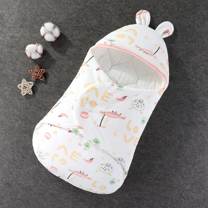 Newborn Baby Wrap Blankets Cartoon Baby Sleeping Bags Soft Envelope For Newborn Cute Baby SleepSack 0-6 Months