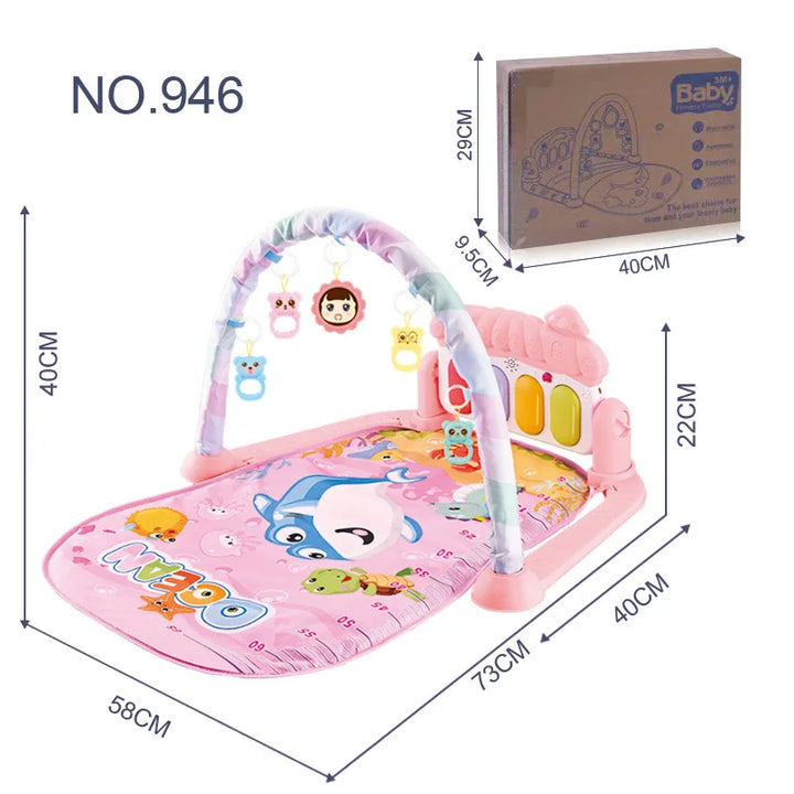 Baby Fitness Stand Music Play Gym Activity Toys Newborn Piano Crawling Blanket Pedal Game Pad Early Education 0-36 Months Gifts