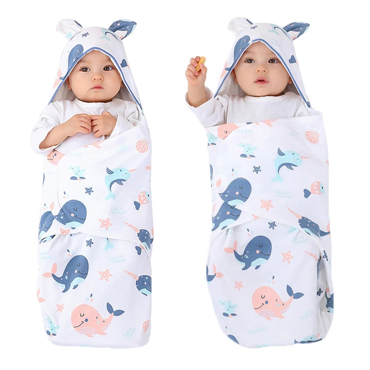 Newborn Baby Wrap Blankets Soft Baby Sleeping Bags Newborn Bedding Cartoon Sleep Sack Baby Swaddle Blanket 0-6 Months