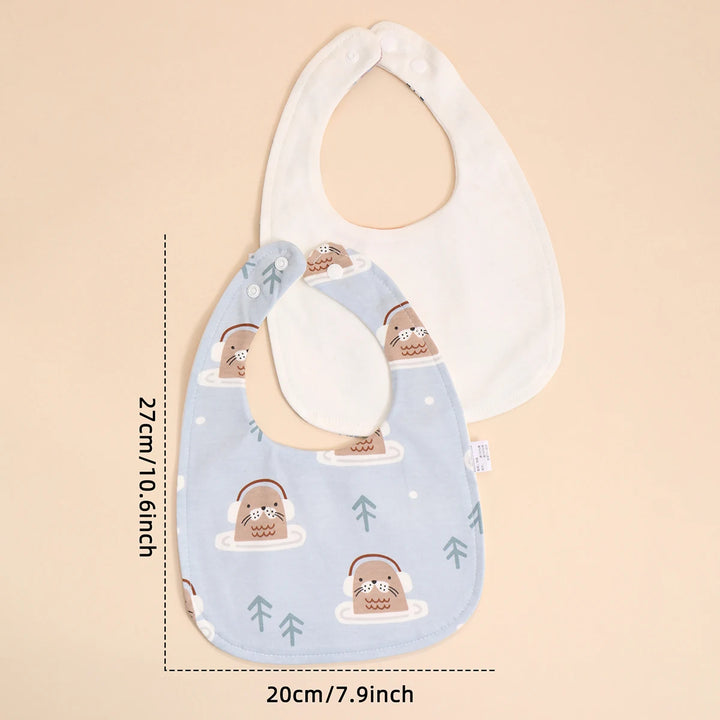 4pcs Cotton Soft Baby Adjustable Bibs Infant Bib Newborn Burp Cloths Bandana Scarf for Kids Boy Girls Feeding Saliva Towel