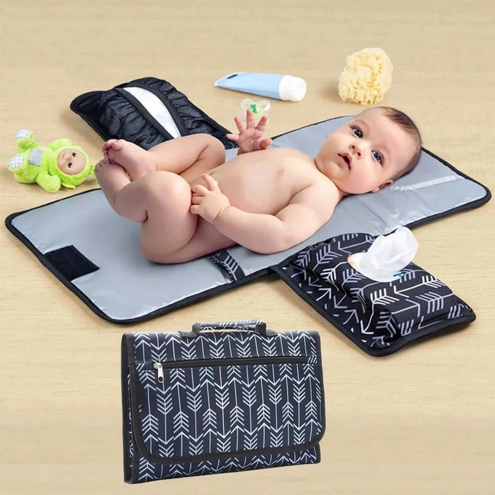 Portable Baby Changing Mat - One-Hand Diaper Change