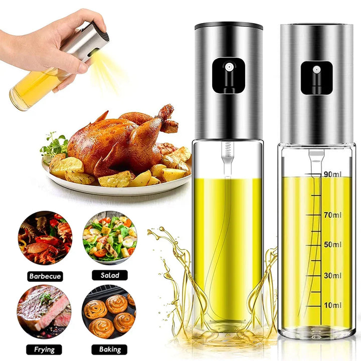 Barbecue Glass Mixing Condiment Bottle Vinegar Soy Sauce Spray Oiler Seasoning Condiment Bottle kitchen set Oil Dispenser