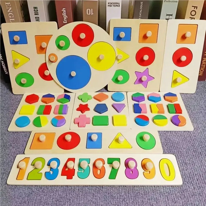 Wooden Puzzle Montessori Toys - Early Learning