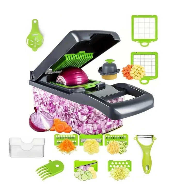 14/16 in 1 Multifunctional Vegetable Chopper Slicer Cutter Shredders Slicer With Basket Handle Food Grate Food Onion Chopper