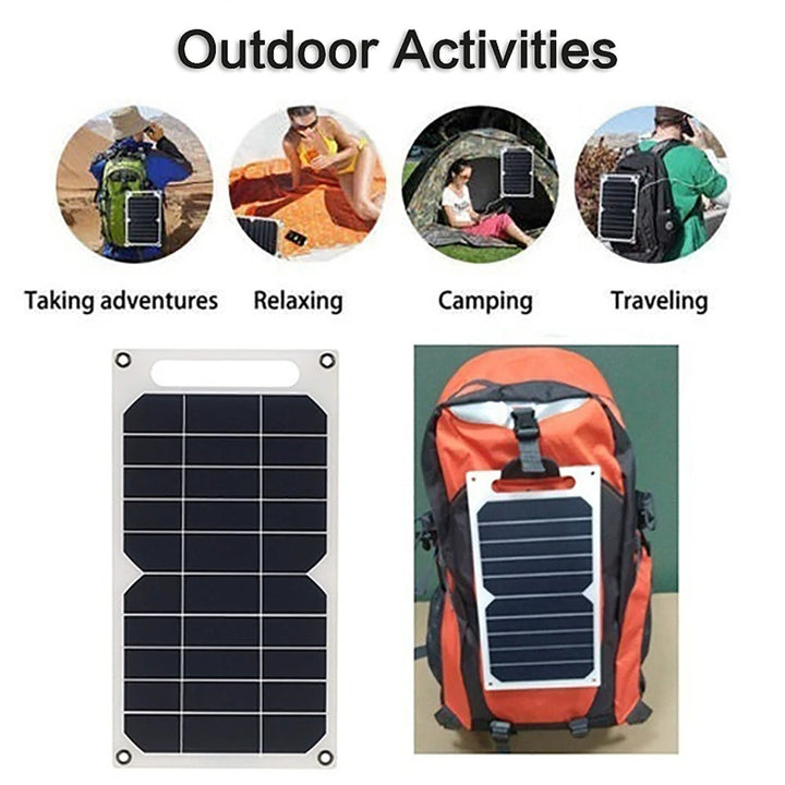 5V 10W Solar Panel Output USB Outdoor Portable Solar System Cell Phone Charger Solar Panel Battery Module Power Panel Enlarged 1