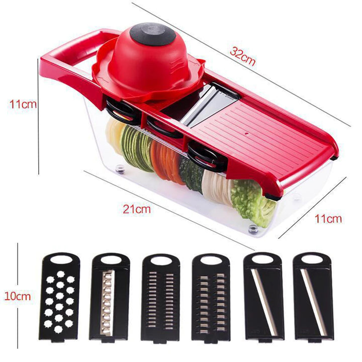 6 Modes Adjustable Mandoline Potato Vegetable Slicer French Fry Cutter Stainless Steel Vegetable Chopper Slicer Kitchen Tools