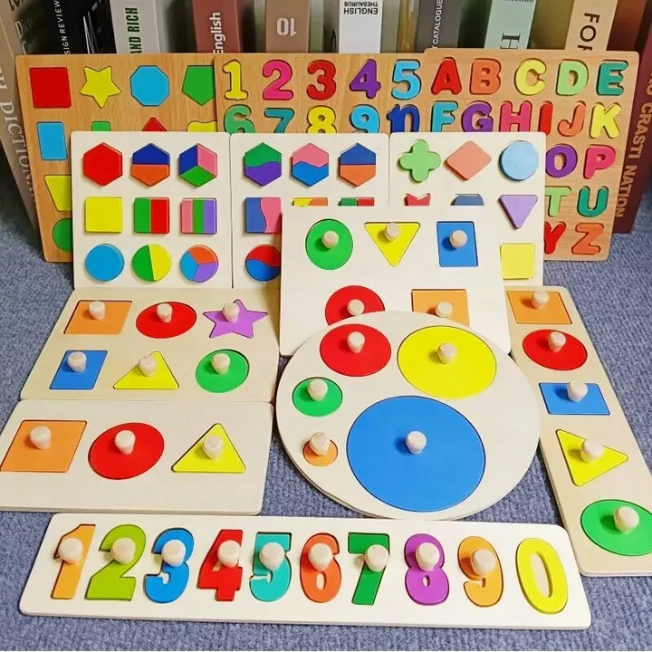 Wooden Puzzle Montessori Toys - Early Learning